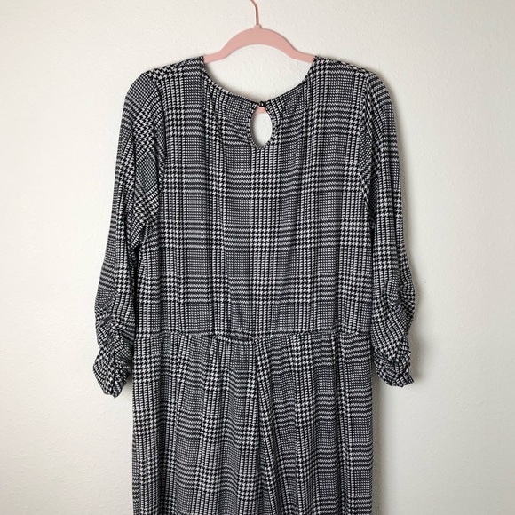 NWOT Planet Gold Plus houndstooth knit jumpsuit black white - Picture 4 of 7